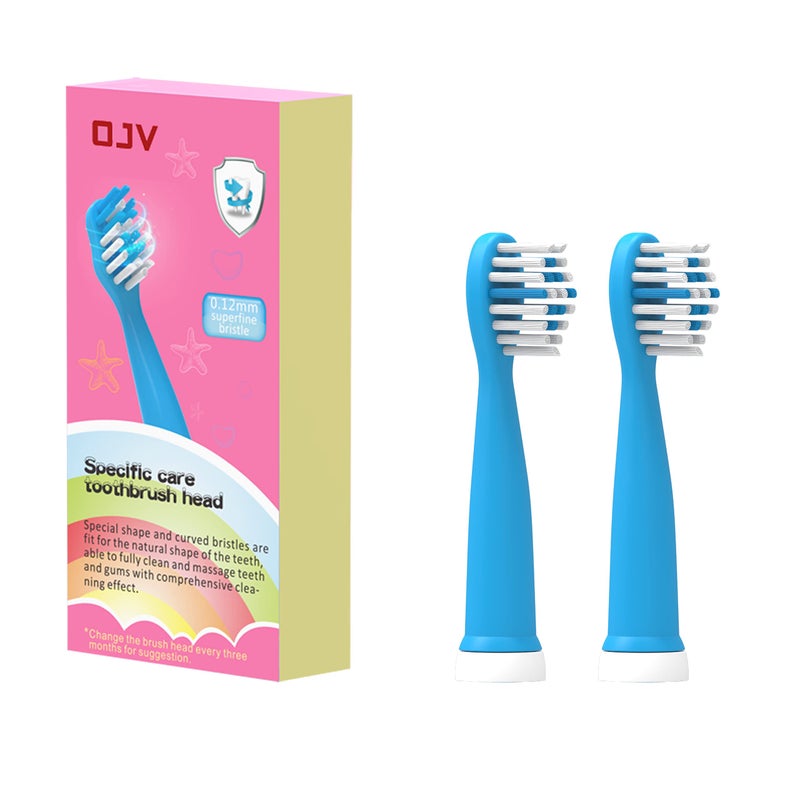 OJV Replacement Toothbrush Heads Compatible with OJV, 2 Pack Professional Electric Toothbrush Heads Clean Brush Heads Refill for 8620 8630 (Blue) - Image 1